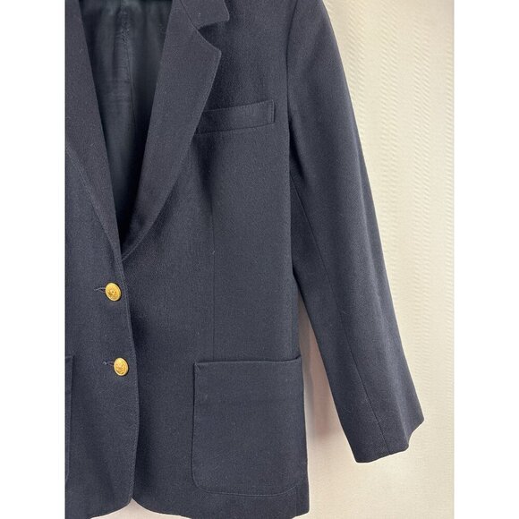 Vintage Pantter Wool Navy Blazer Jacket With Gold Buttons - Picture 5 of 7